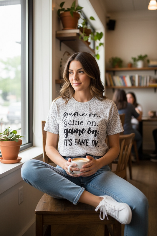 GAME ON LEOPARD TEE